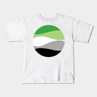 Aromantic Waves Circle Kids T-Shirt